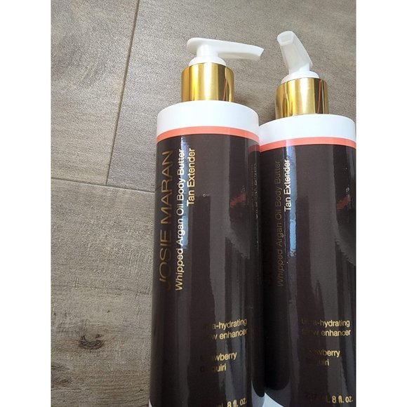 Lot of 2 New Josie Maran Whipped Argan Body Butter Tan Extender Strawberry - Picture 2 of 4